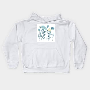 Abstract flowers background Kids Hoodie